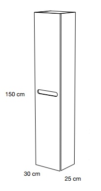 Colonne de rangement Izabela - 1 porte