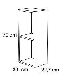 Etagère ouverte Muriel 2 espaces