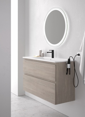 Meuble de salle de bains LUNA - 120cm - 2 Tiroirs avec DOUBLE vasque PLUS