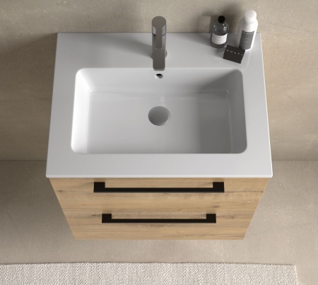 Meuble de salle de bains LUNA - 120cm - 2 Tiroirs avec DOUBLE vasque PLUS