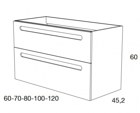 Meuble salle de bains IZABELA - 120cm - 2 tiroirs avec double vasque